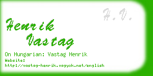 henrik vastag business card